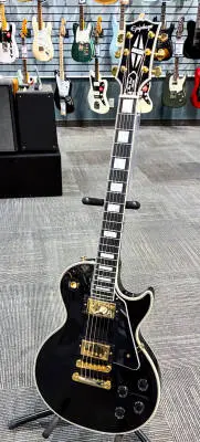Epiphone - Les Paul Custom Electric Guitar with Hardshell Case - Ebony 2